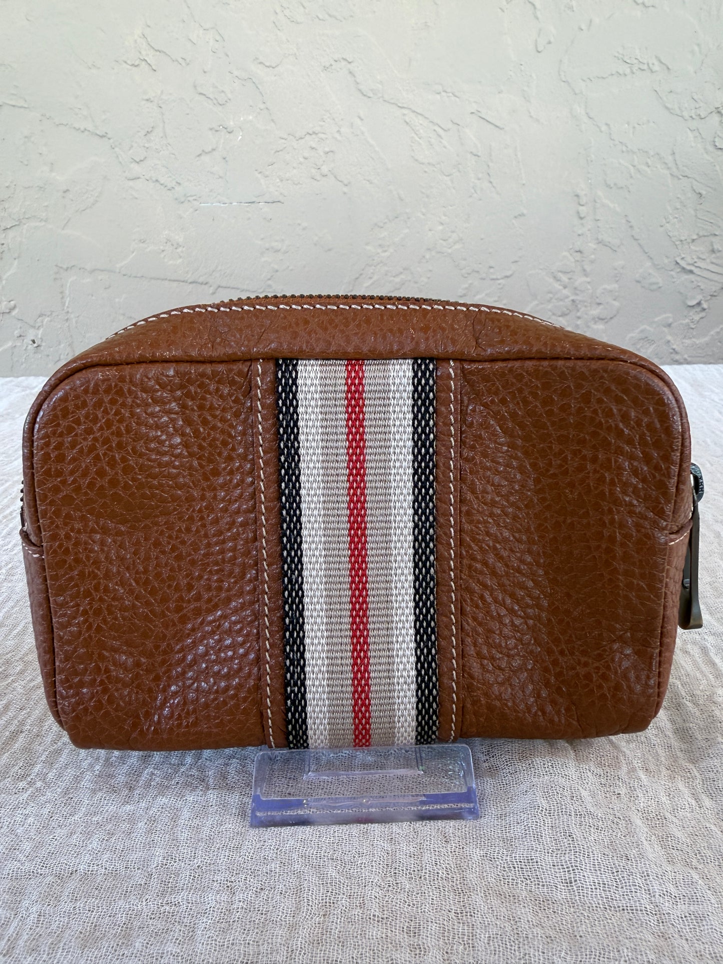 Burberry Pebbled Leather Cosmetic or Toiletry Pouch