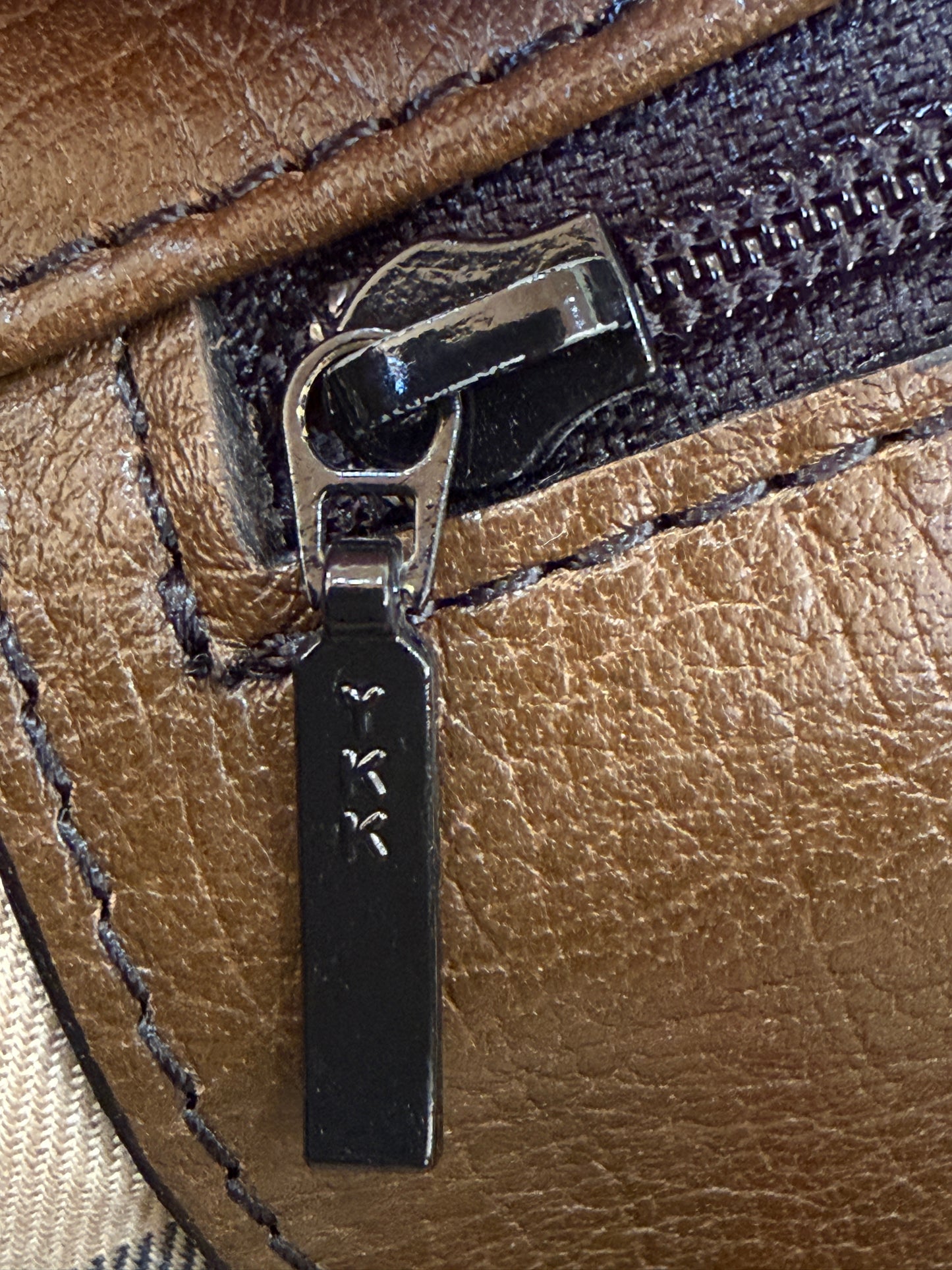 Burberry Unisex Brown Leather Nova Check Crossbody