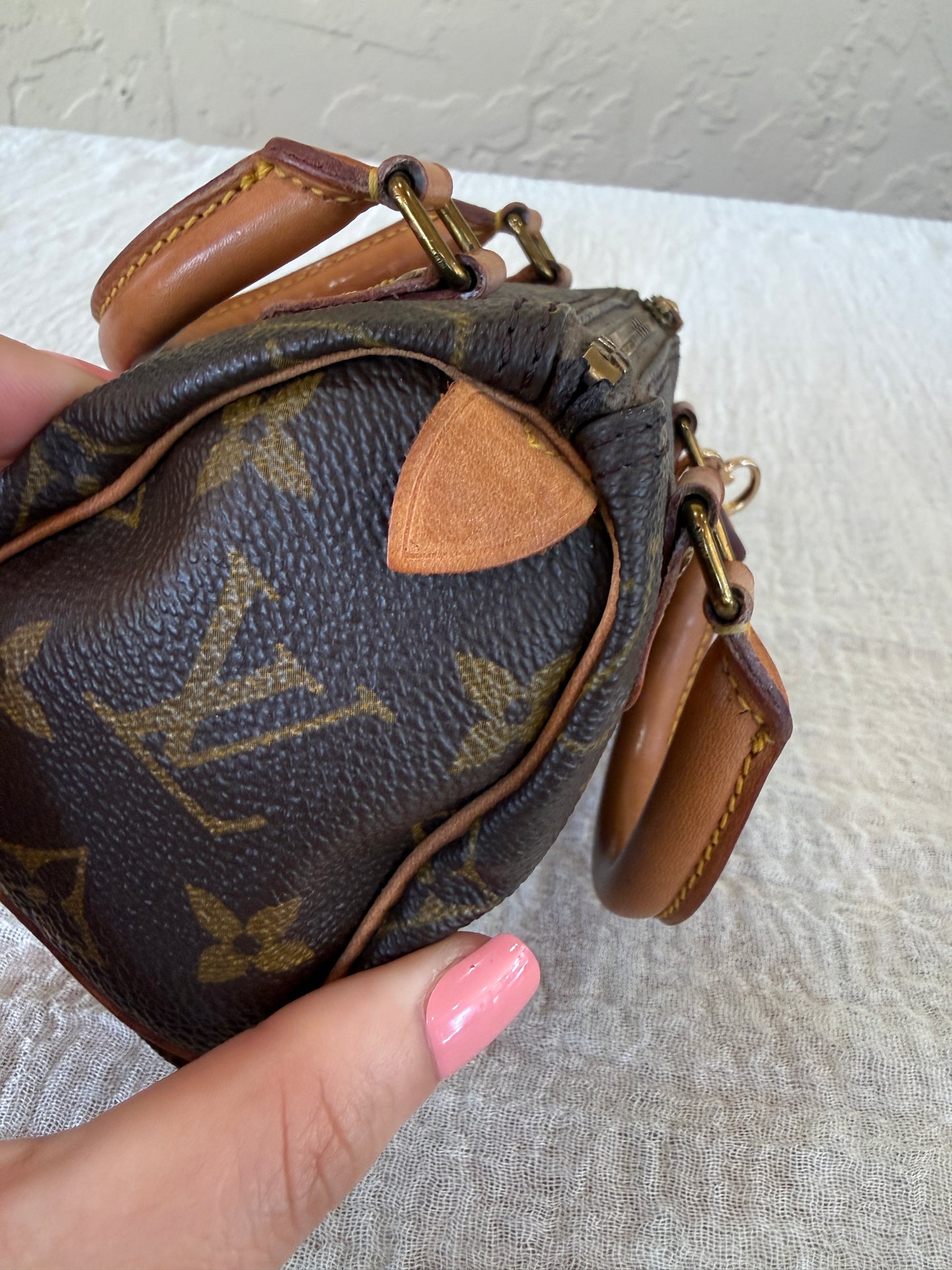Louis Vuitton Mini Speedy With Unbranded Chain and Charm