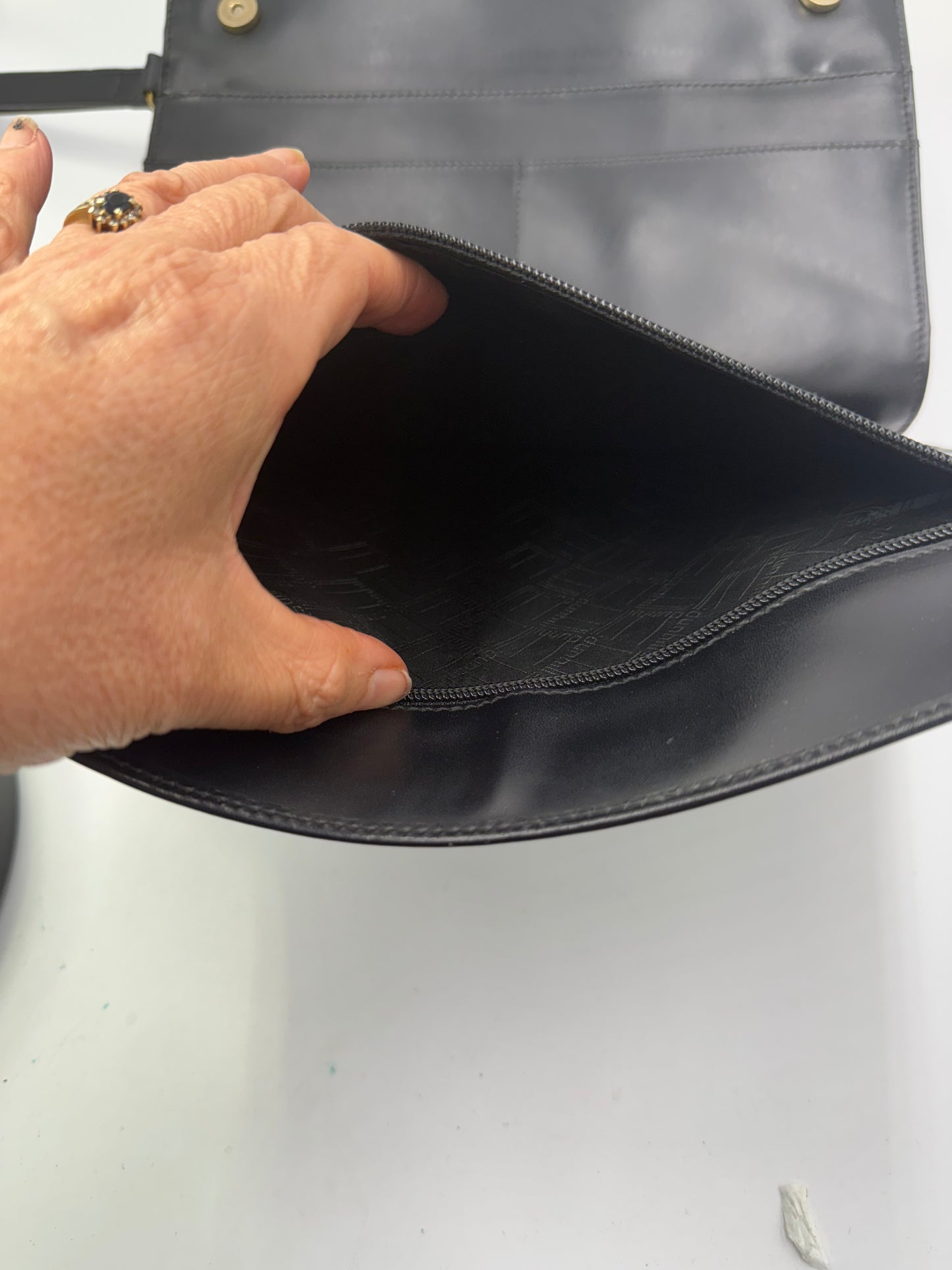 Dunhill Black Leather Toiletry Travel Clutch