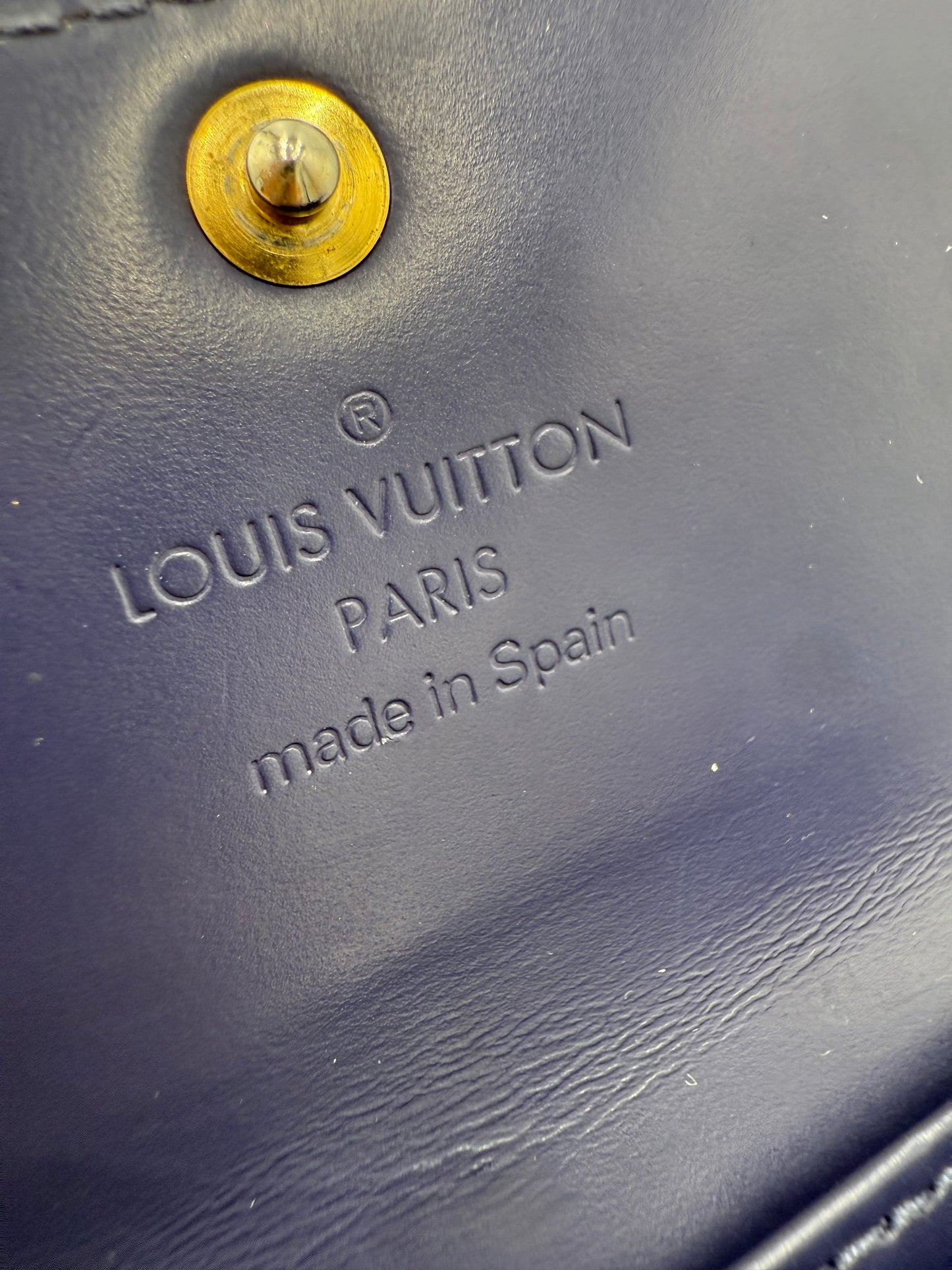 Louis Vuitton Vernis Purple Blue Key Holder CA1024