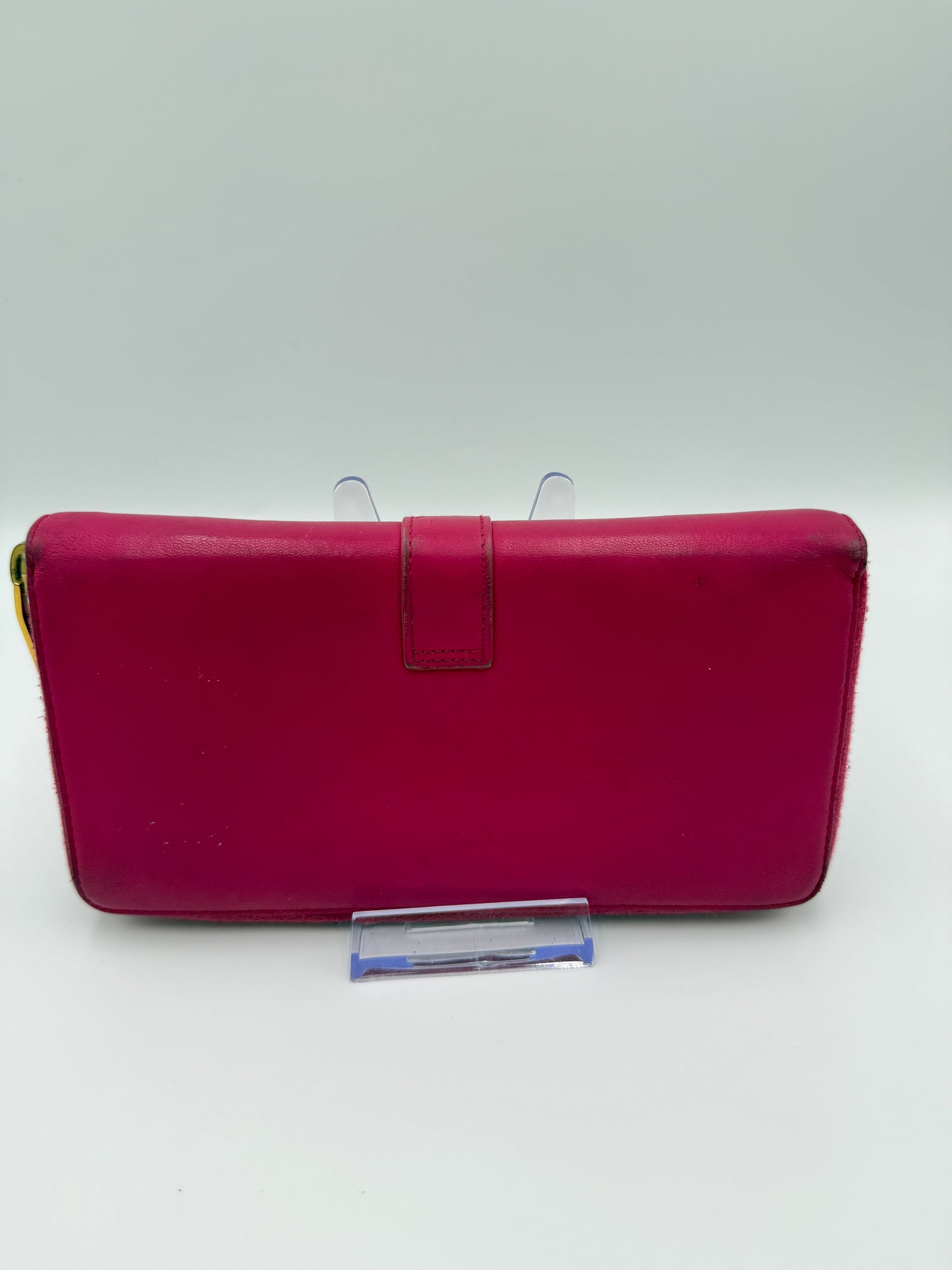 Yves Saint Laurent Pink Leather Long Zippy Wallet