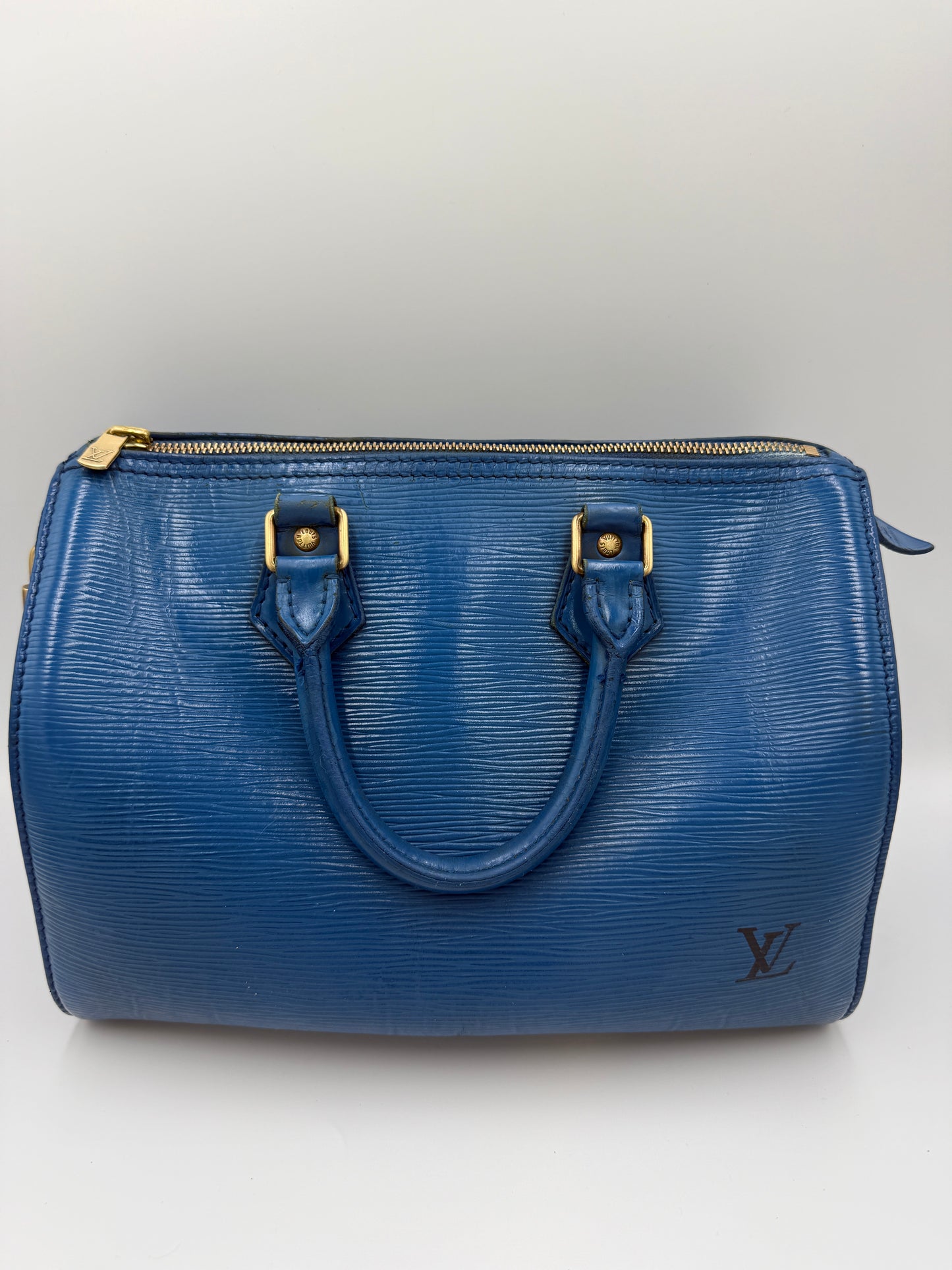 Louis Vuitton Speedy 25 Blue Epi Leather VI0973