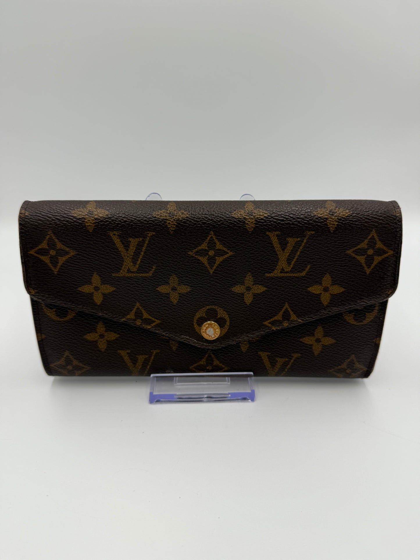 Louis Vuitton Monogram Red Leather Interior Sarah Wallet