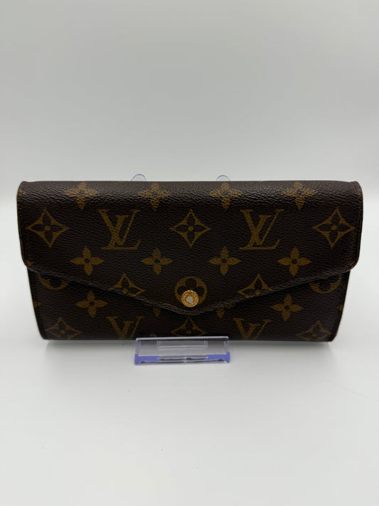 Louis Vuitton Monogram Red Leather Interior Sarah Wallet