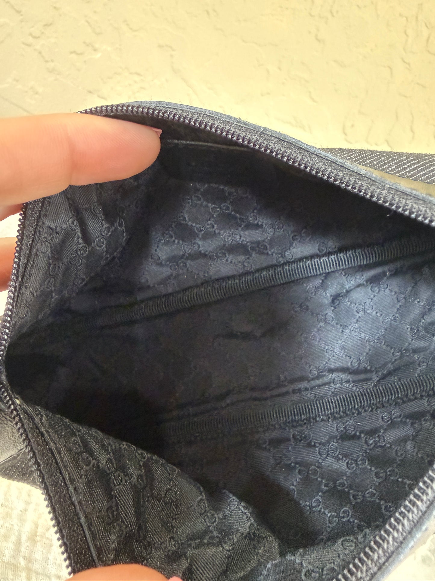 Gucci Black Denim Sherry Line Mini Shoulder Bag
