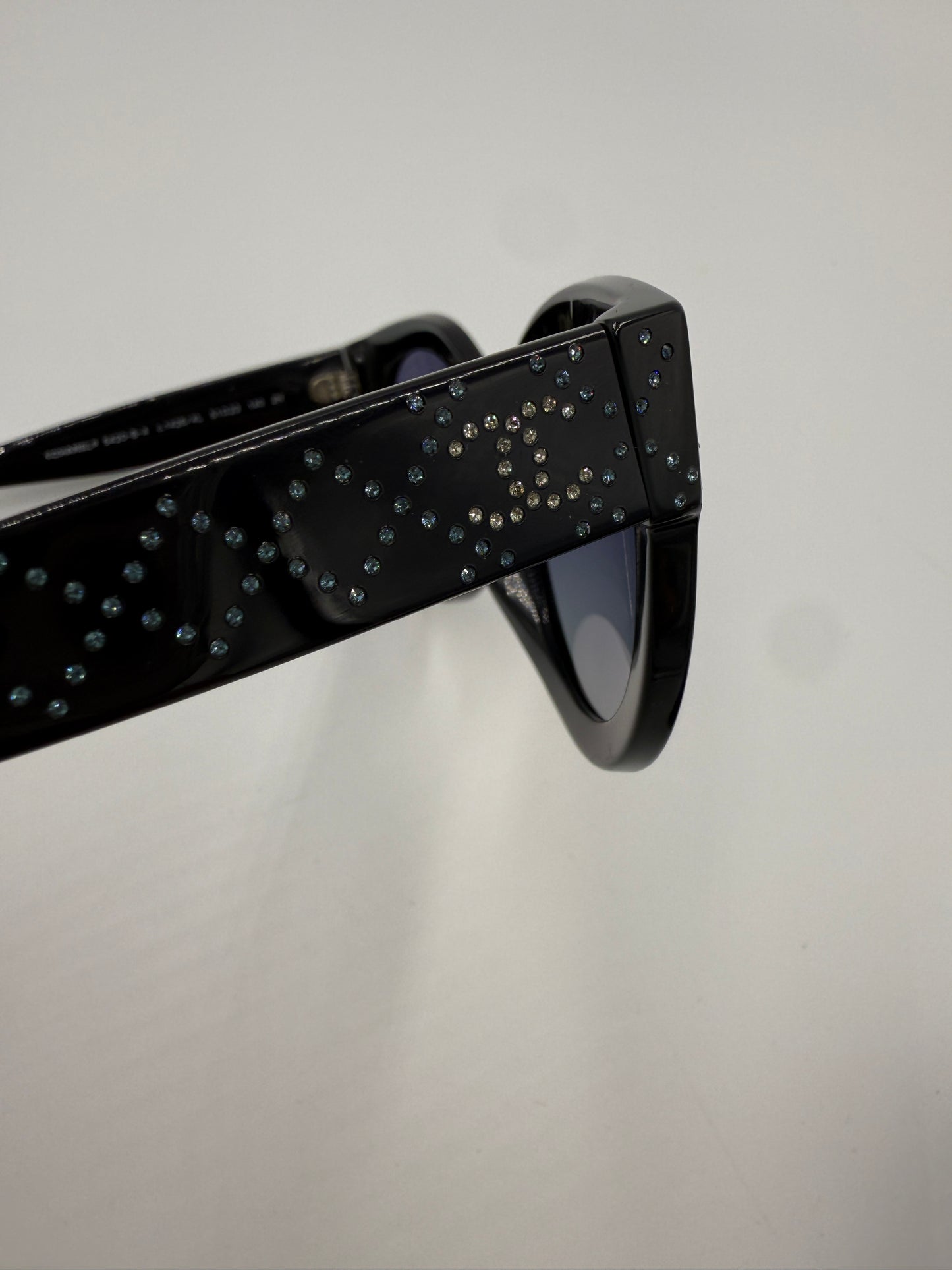 Chanel Swarovski Crystal Sunglasses With Case and CC Cloth