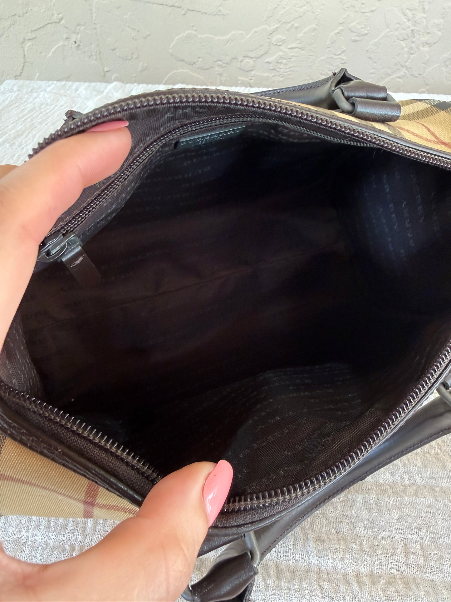 Burberry Vintage Nova Check Mini Boston Bag