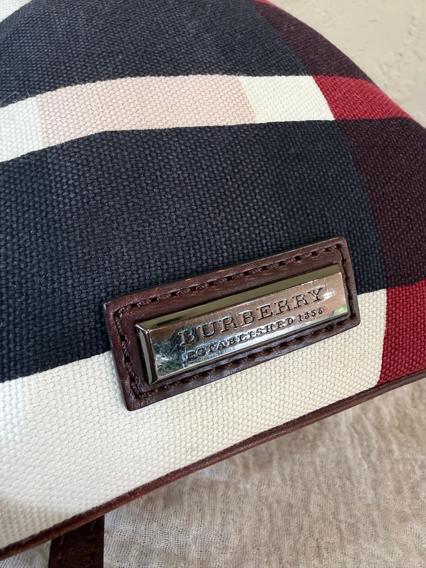 Burberry Nova Check Canvas Crossbody Bag