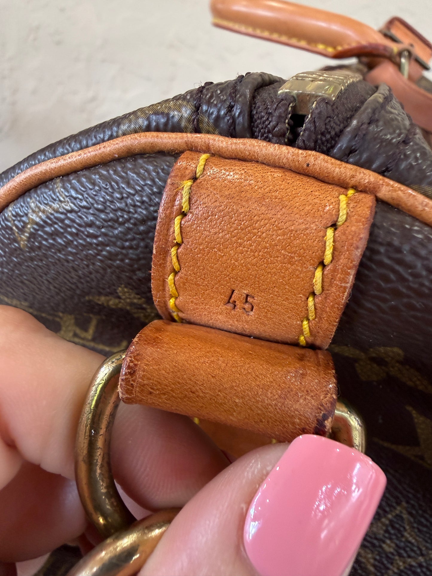 Louis Vuitton Vintage Monogram Keepall 45 cm Bandouliere Travel Bag with COA