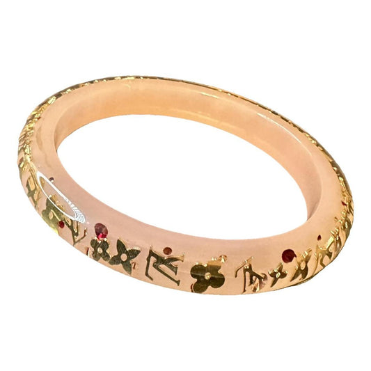 Louis Vuitton Pink Inclusion Resin Bangle