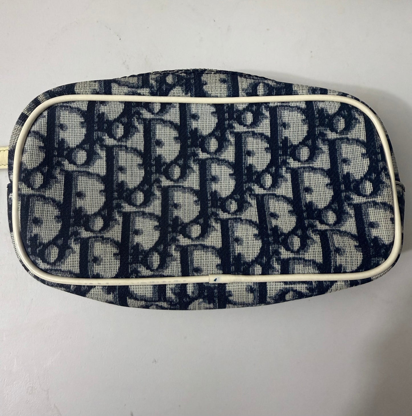 Christian Dior Blue Trotter Canvas Cosmetic Case