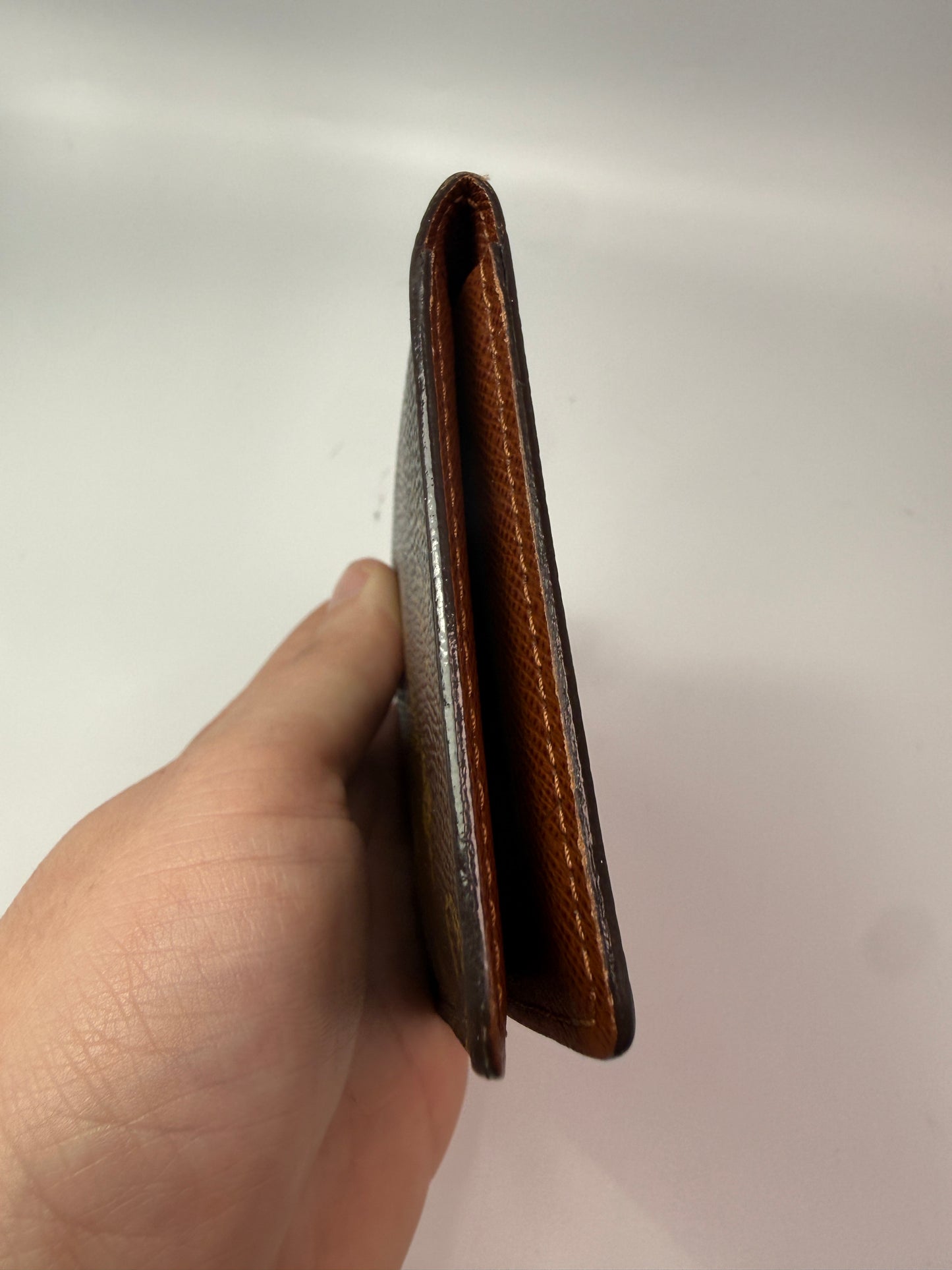 LV Monogram Coated Canvas ID Holder Compact Wallet CA0015