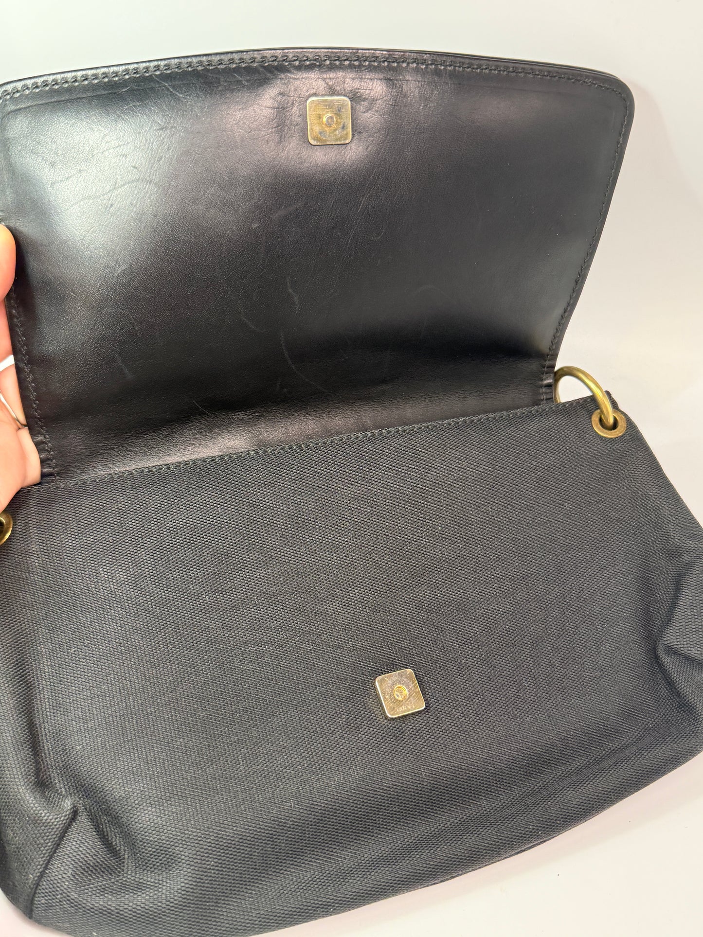 Gucci Black Canvas Shoulder Bag Unbranded Red and Green Crossbody Strap