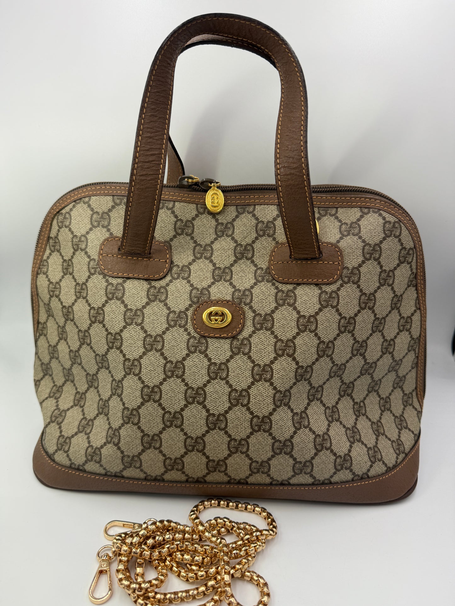 Gucci Guccissima (Alma) Dome Shaped Tan And Brown Supreme Canvas Handbag