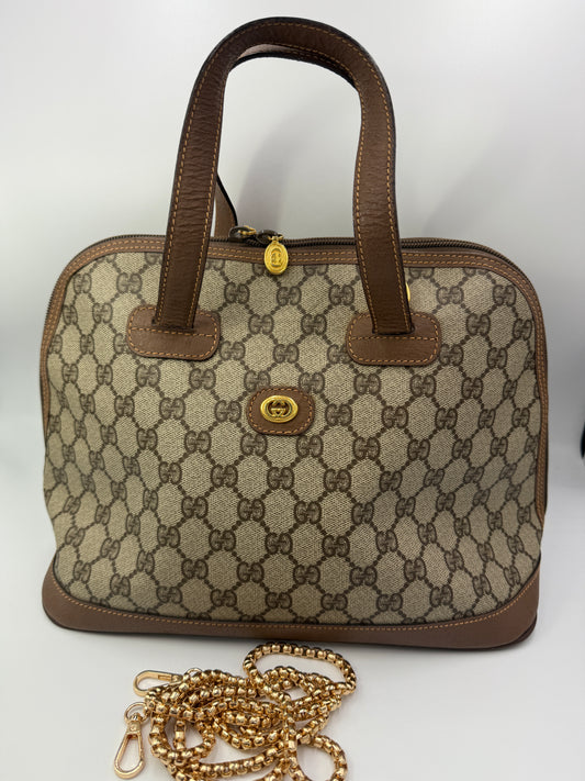 Gucci Guccissima (Alma) Dome Shaped Tan And Brown Supreme Canvas Handbag