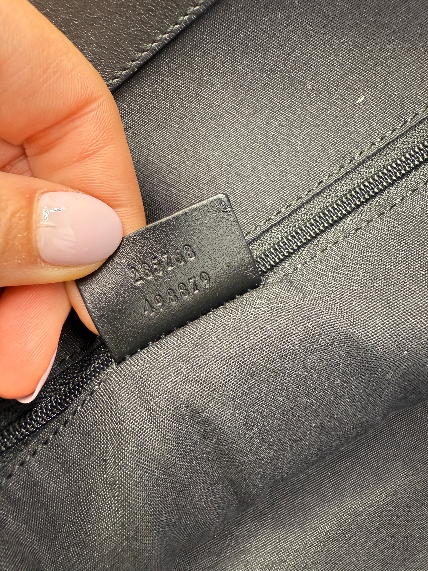 Gucci Guccissima Green And Black Canvas Tote Bag