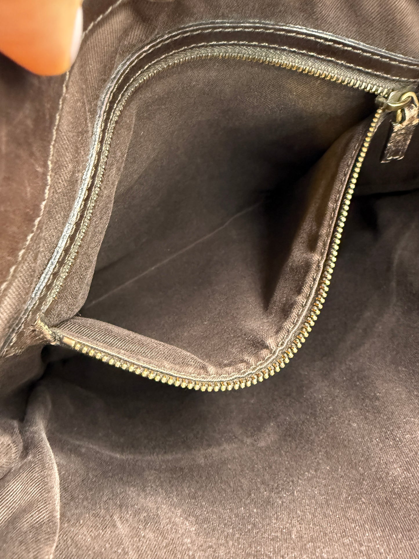 Gucci Guccissima Tan And Brown Crossbody Bag.