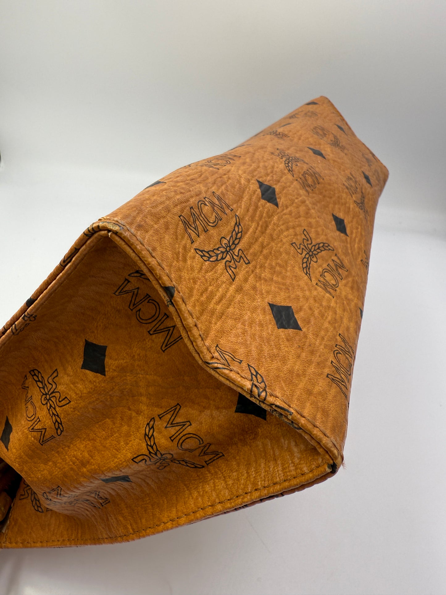 MCM Coated Canvas Cognac Visetos Toiletry 29 cm