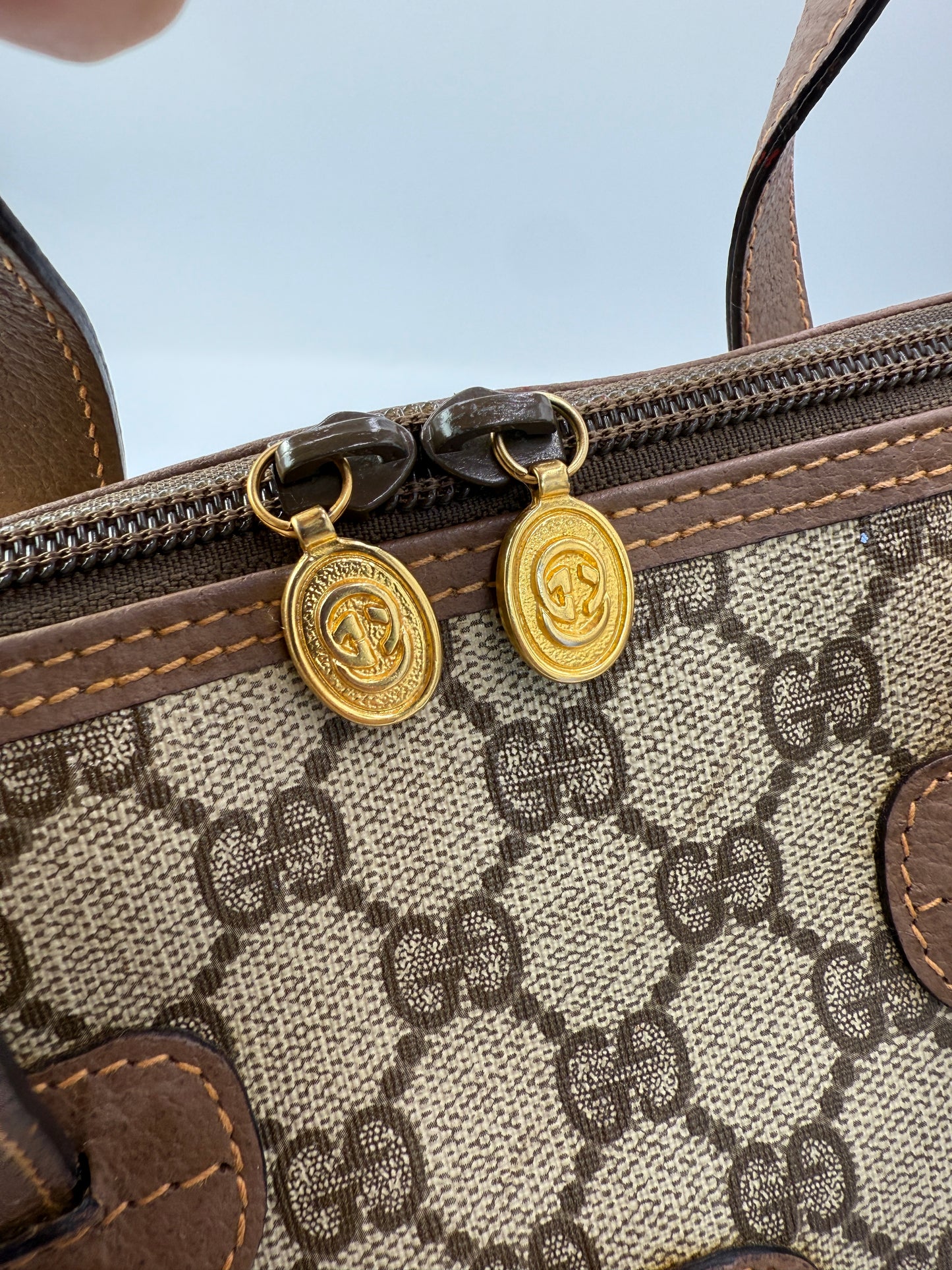 Gucci Guccissima (Alma) Dome Shaped Tan And Brown Supreme Canvas Handbag