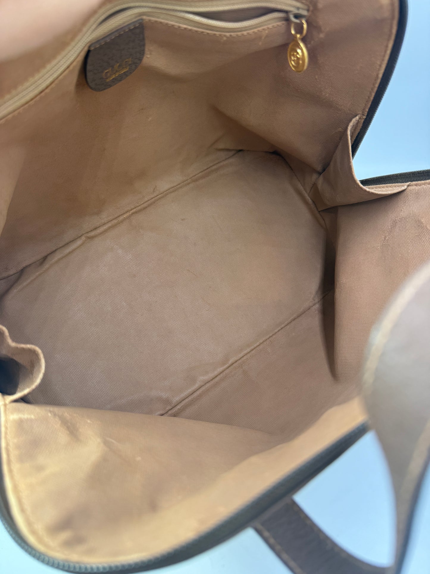 Gucci Guccissima (Alma) Dome Shaped Tan And Brown Supreme Canvas Handbag