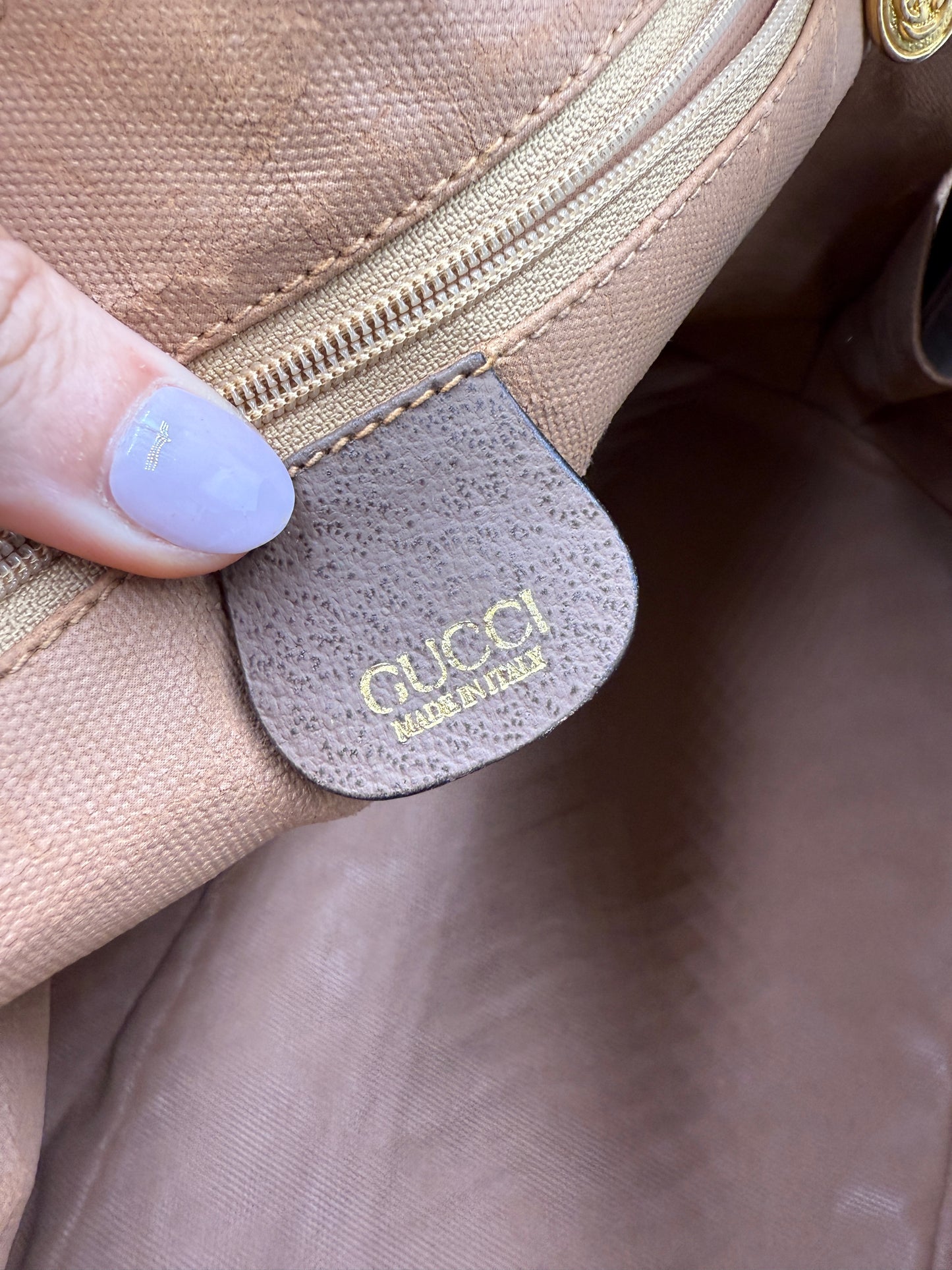 Gucci Guccissima (Alma) Dome Shaped Tan And Brown Supreme Canvas Handbag