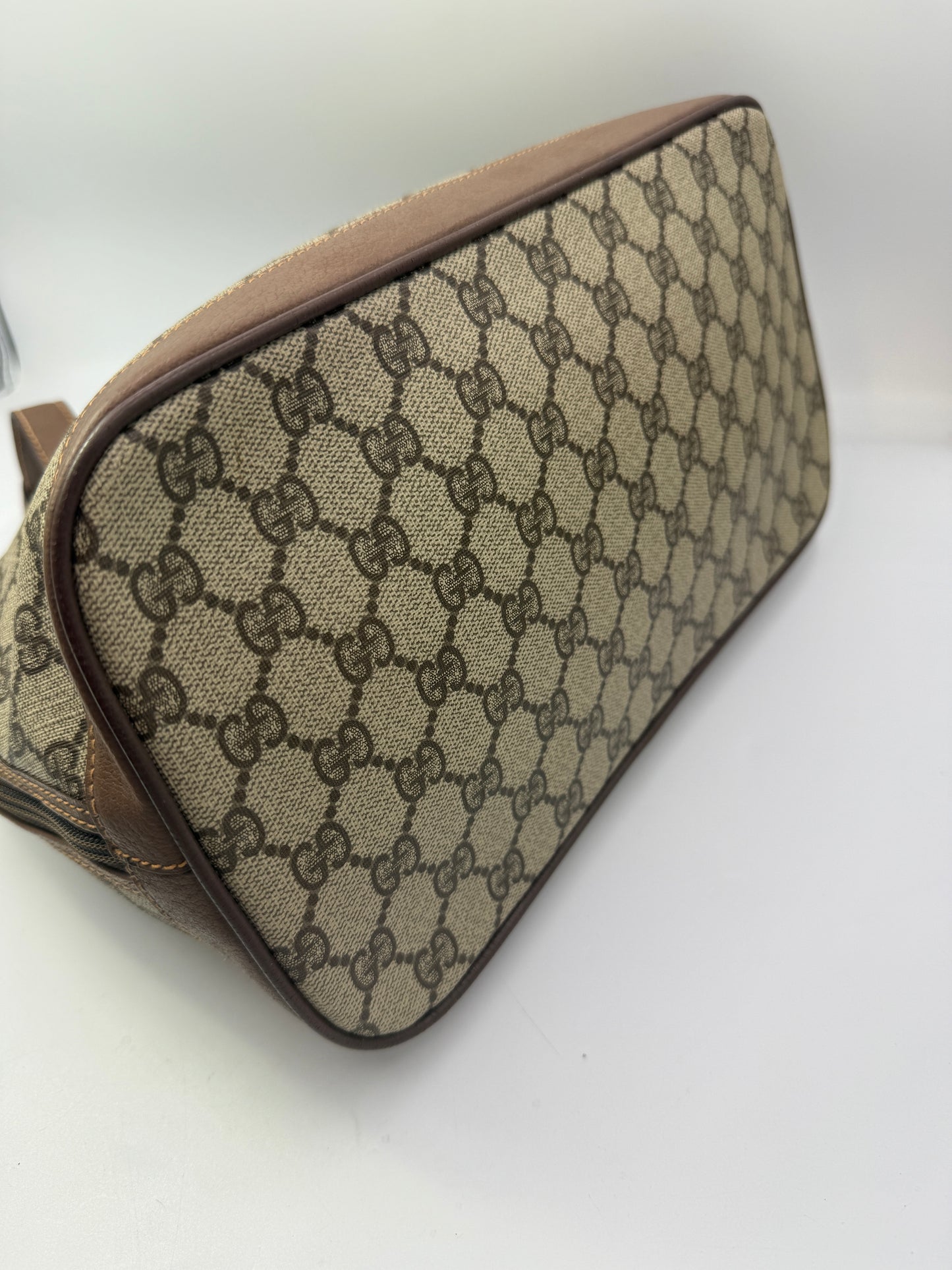 Gucci Guccissima (Alma) Dome Shaped Tan And Brown Supreme Canvas Handbag