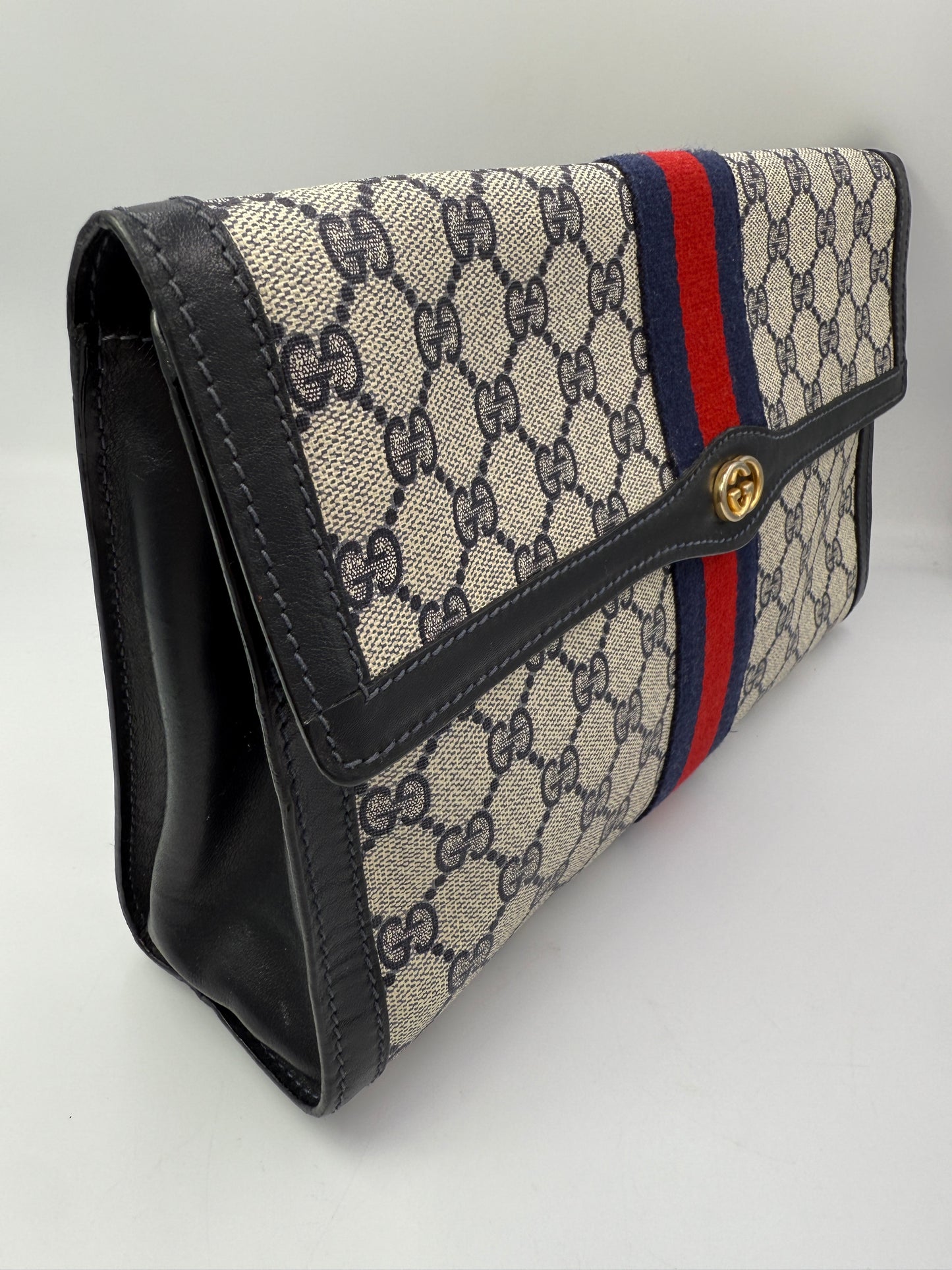 Gucci Guccissima Supreme Canvas Ophidia Clutch