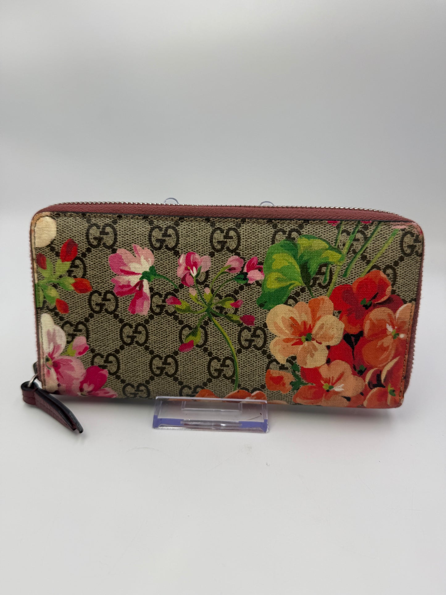 Gucci Guccissima Supreme Floral Zippy Long Wallet