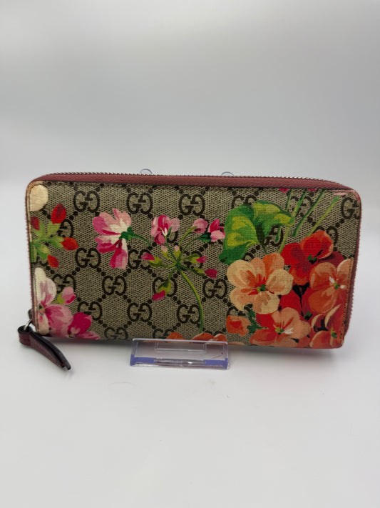 Gucci Guccissima Supreme Floral Zippy Long Wallet