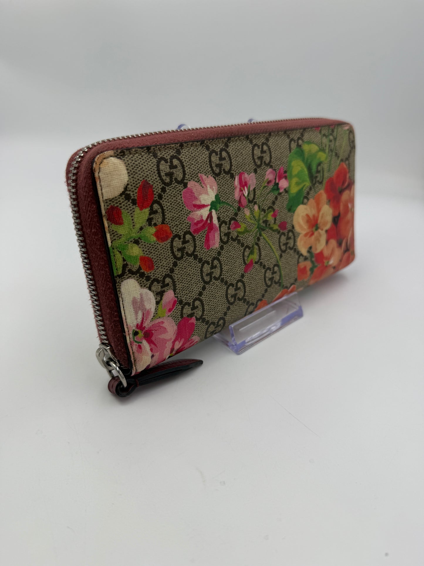 Gucci Guccissima Supreme Floral Zippy Long Wallet
