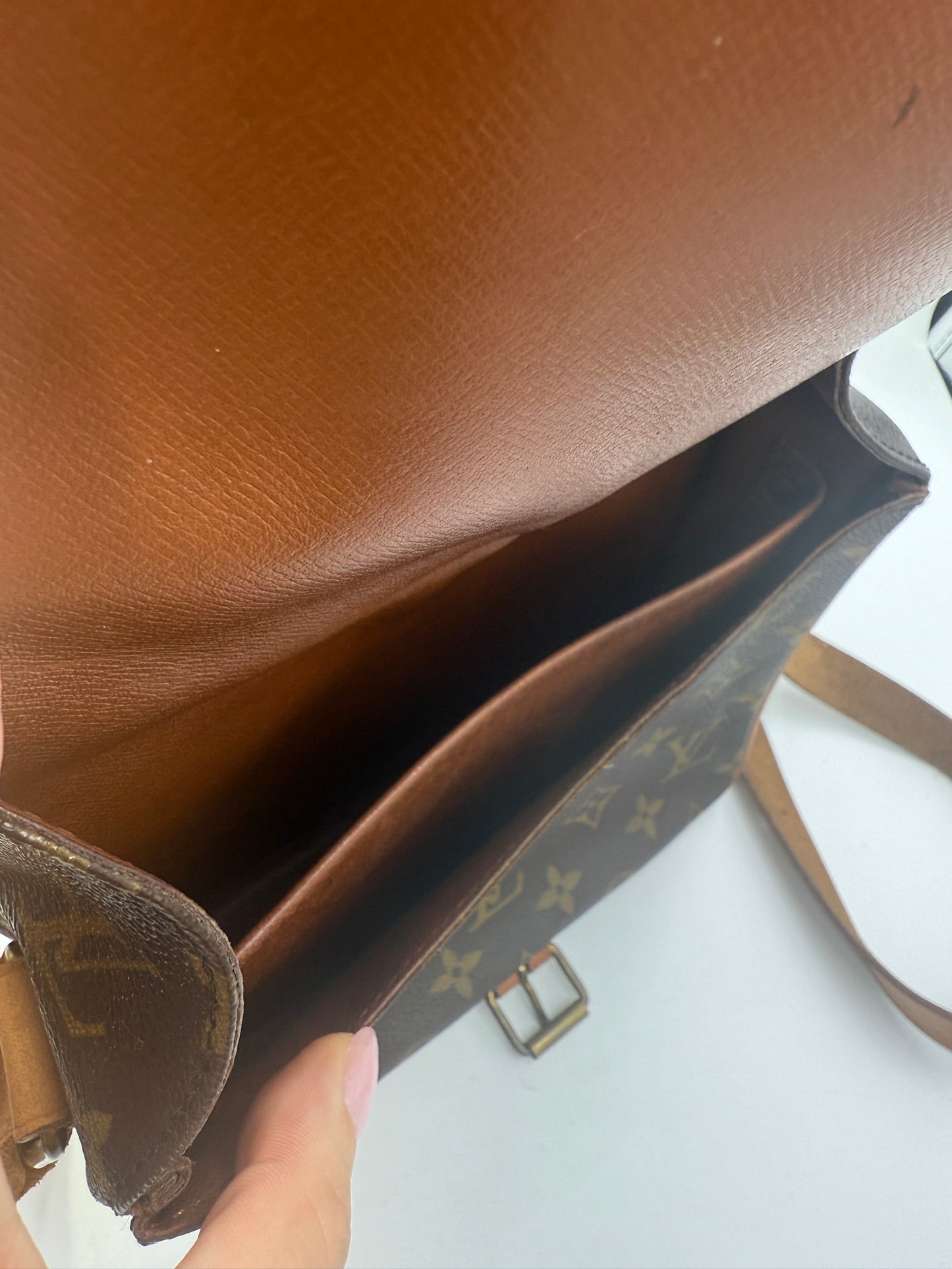 Louis Vuitton Monogram Cartouchiere MM Crossbody Shoulder Bag 884SL