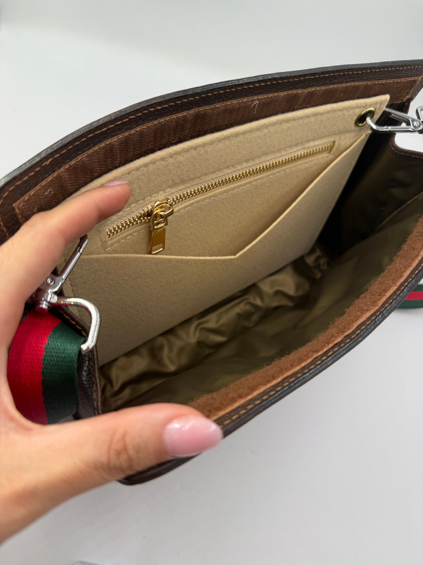 Gucci Supreme Coated Canvas Sherry Line Toiletry Pouch