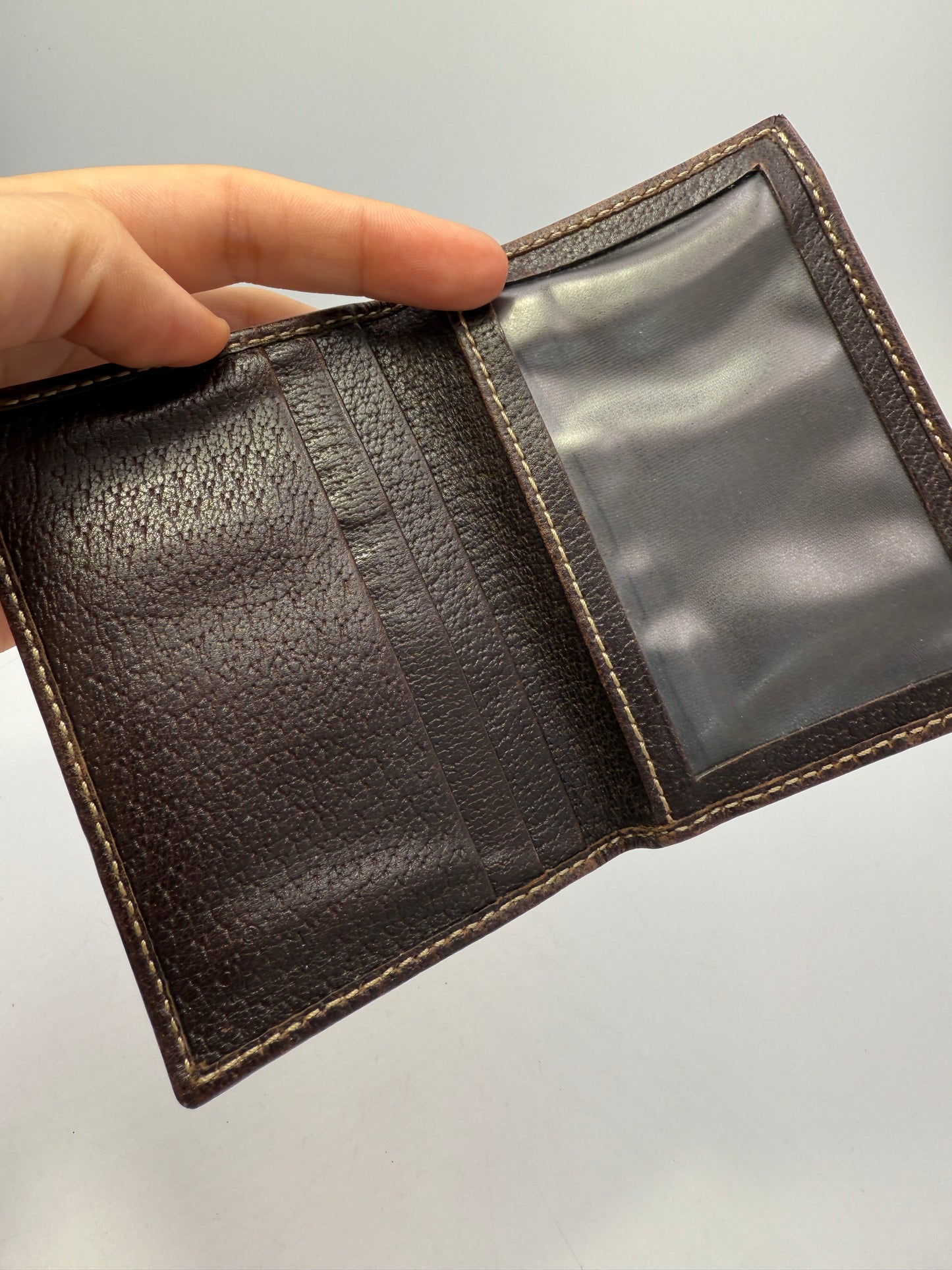 Gucci Canvas GG Compact Sherry Line Wallet And ID Holder