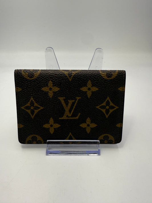 LV Monogram Coated Canvas ID Holder Compact Wallet 872A2