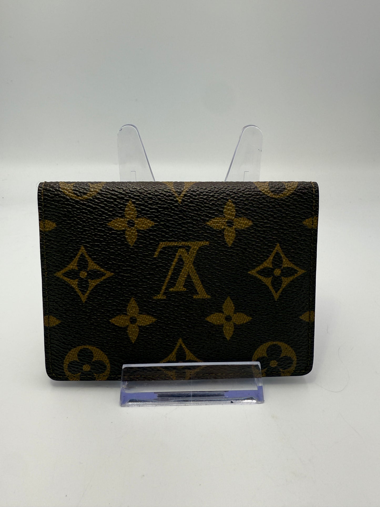 LV Monogram Coated Canvas ID Holder Compact Wallet 872A2