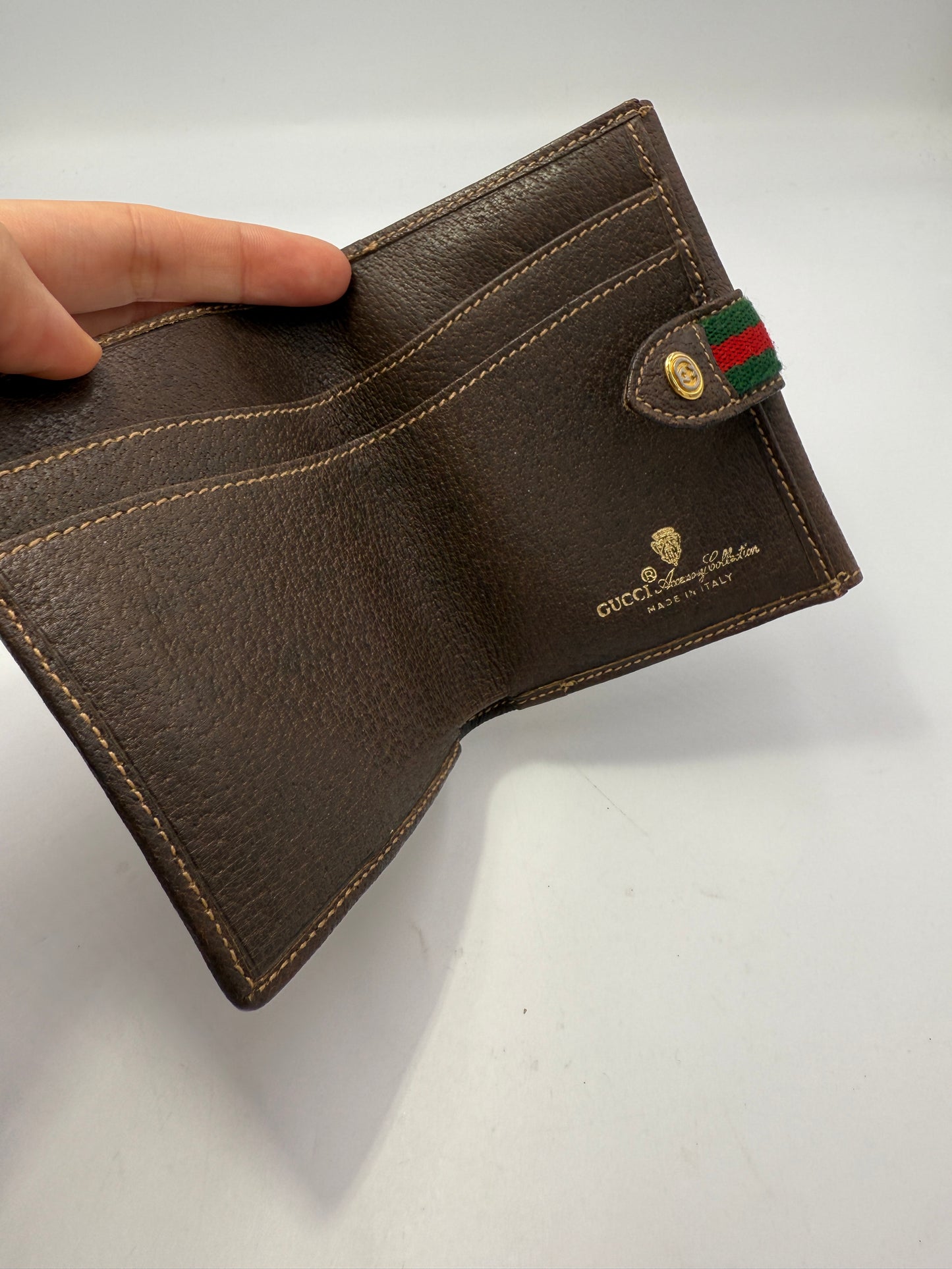 Gucci Vintage Supreme Coated Canvas Compact Wallet