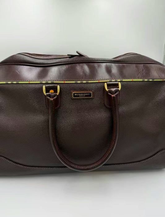Burberry Brown Nova Check Travel Bag