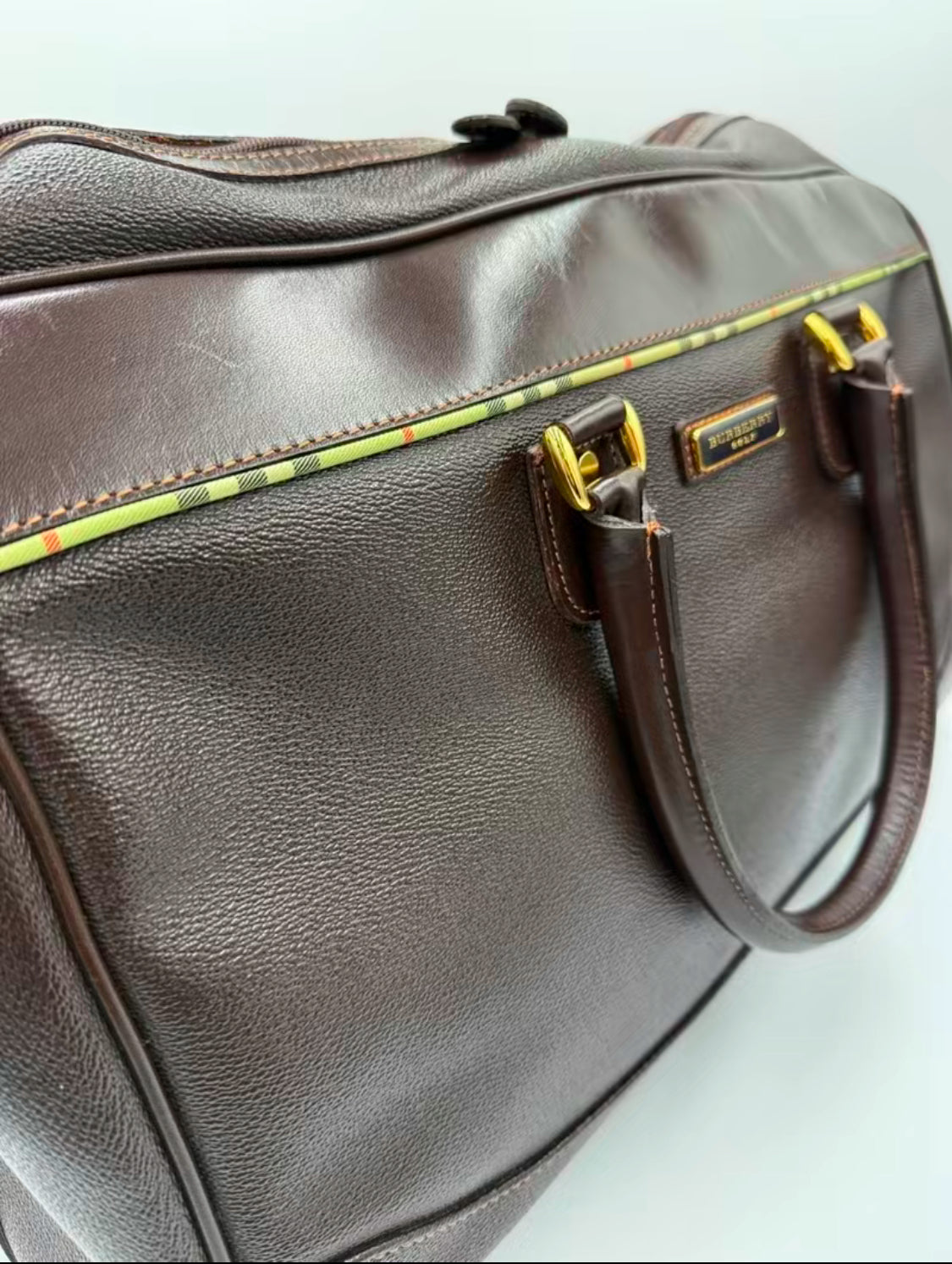 Burberry Brown Nova Check Travel Bag