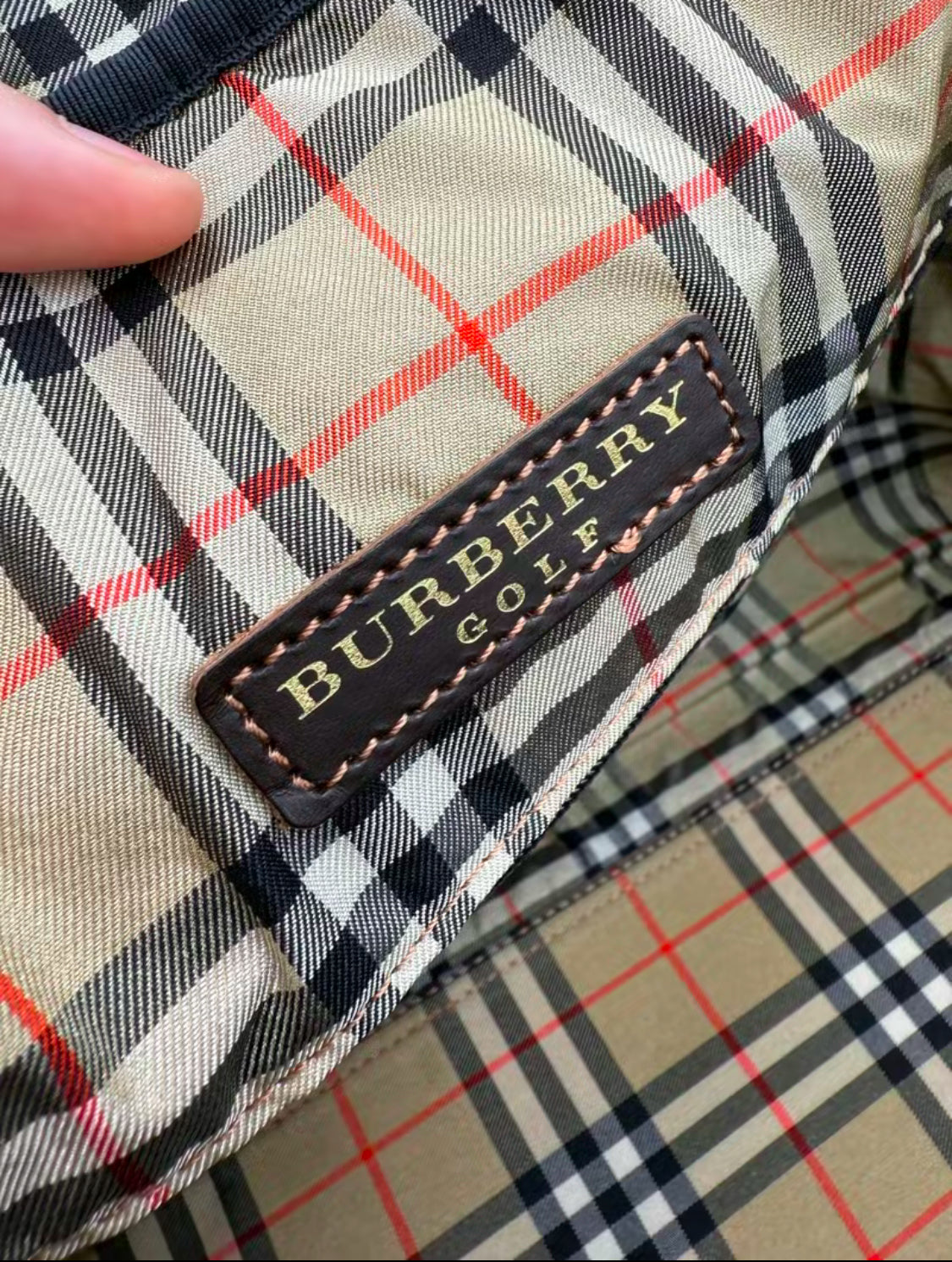 Burberry Brown Nova Check Travel Bag