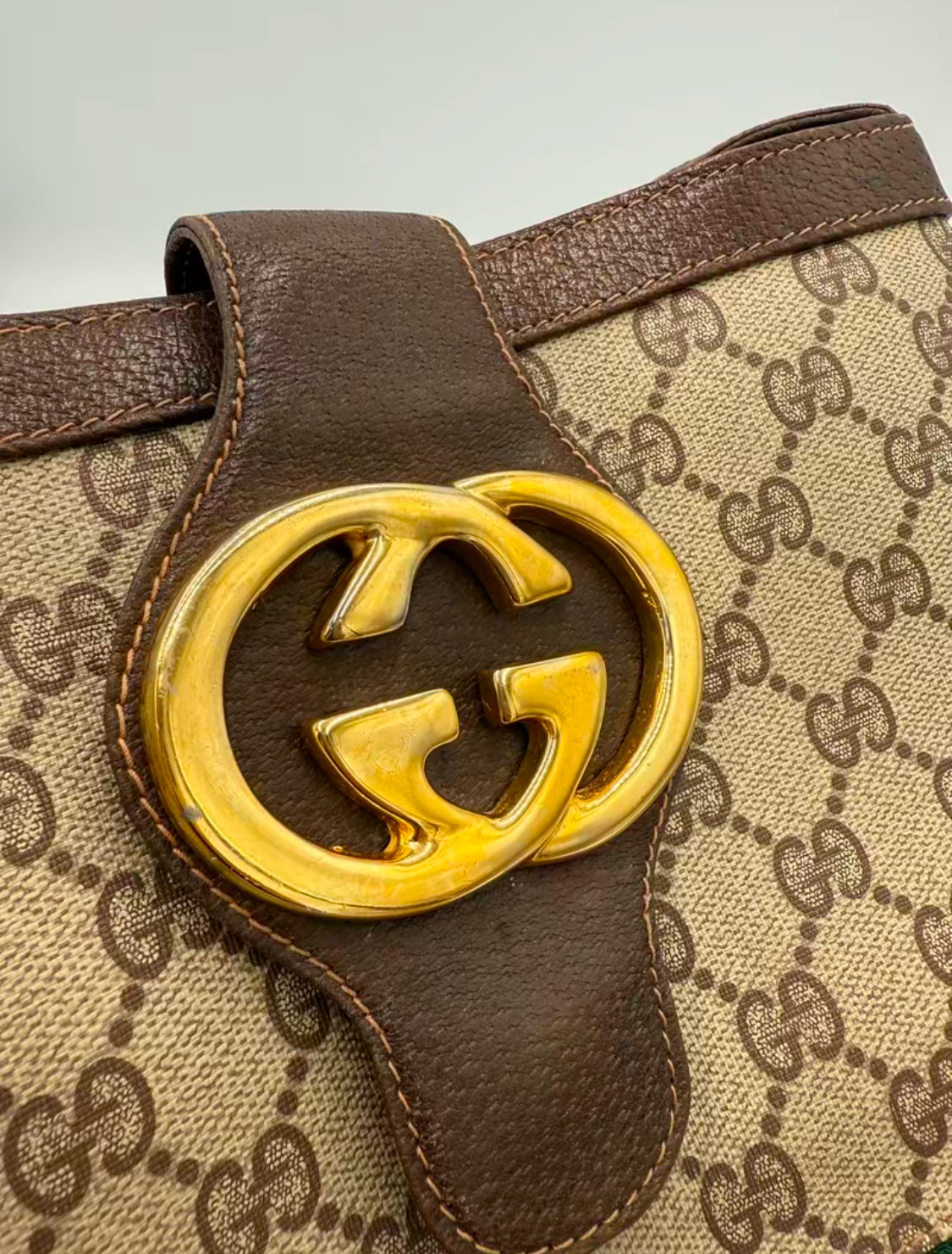 Gucci Supreme Guccissima Sherry Bucket Shoulder Bag