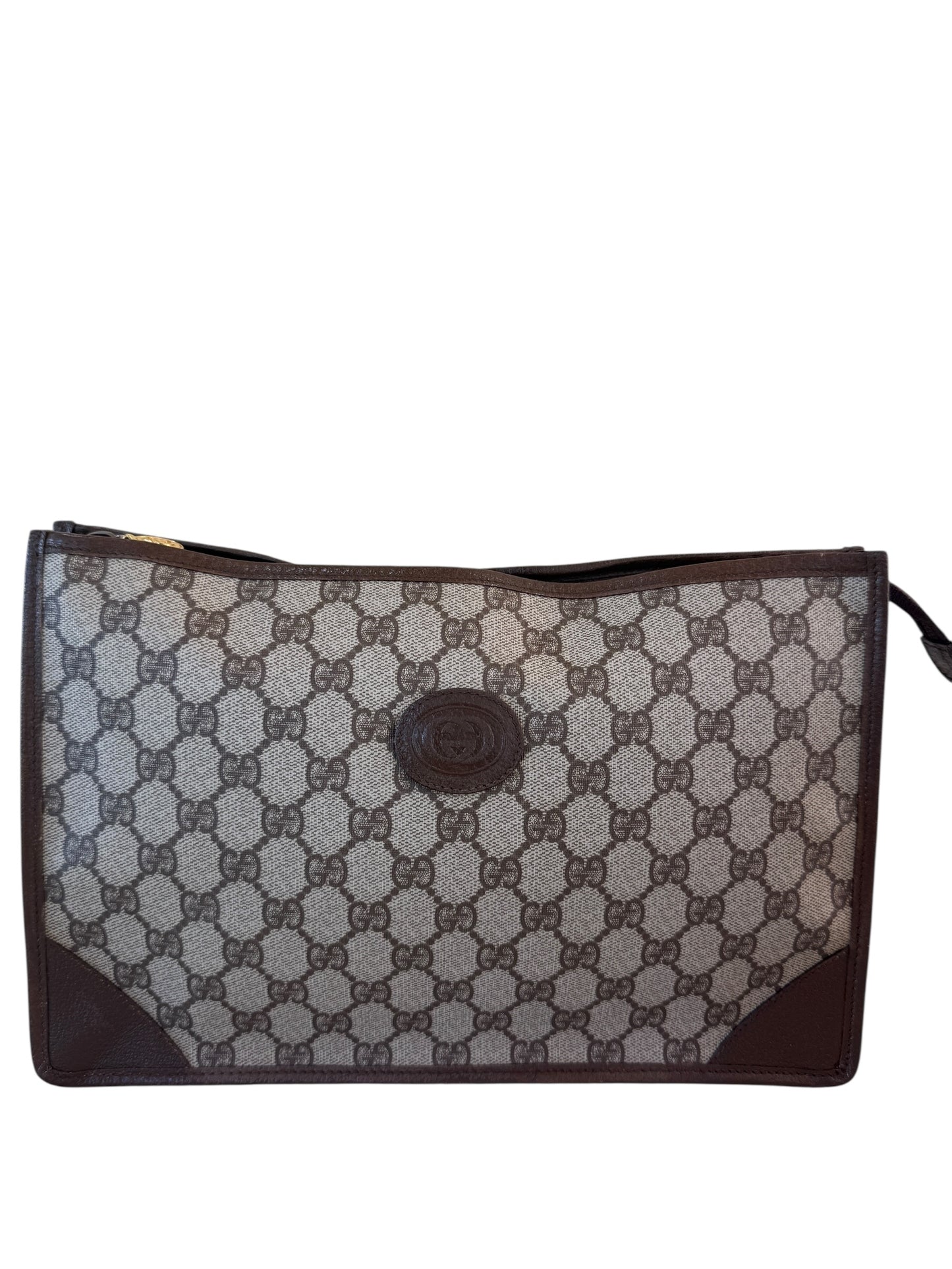 Gucci Beige Guccissima Coated Canvas Toiletry Pouch with Unbranded Strap and Organizer