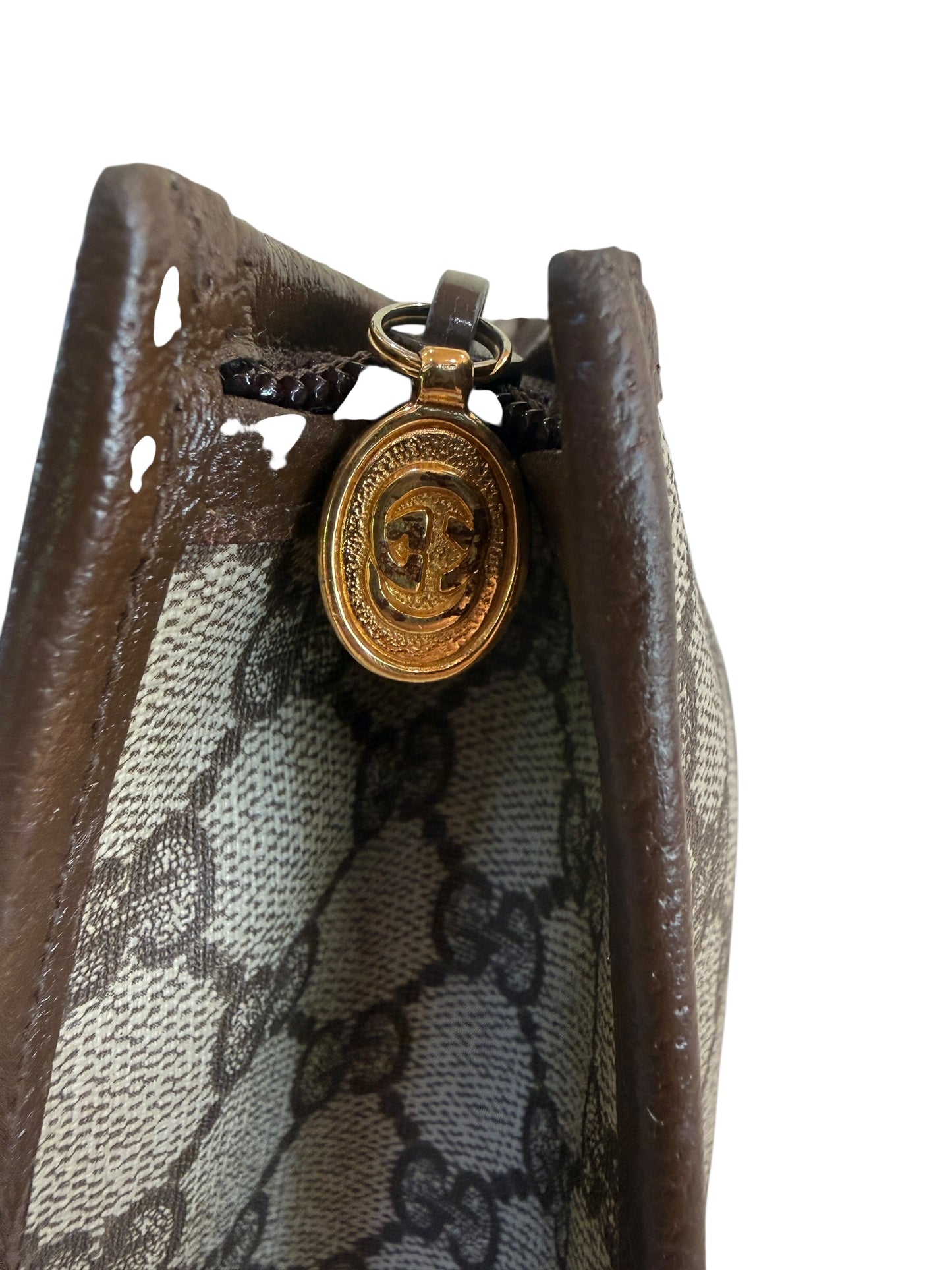 Gucci Beige Guccissima Coated Canvas Toiletry Pouch with Unbranded Strap and Organizer