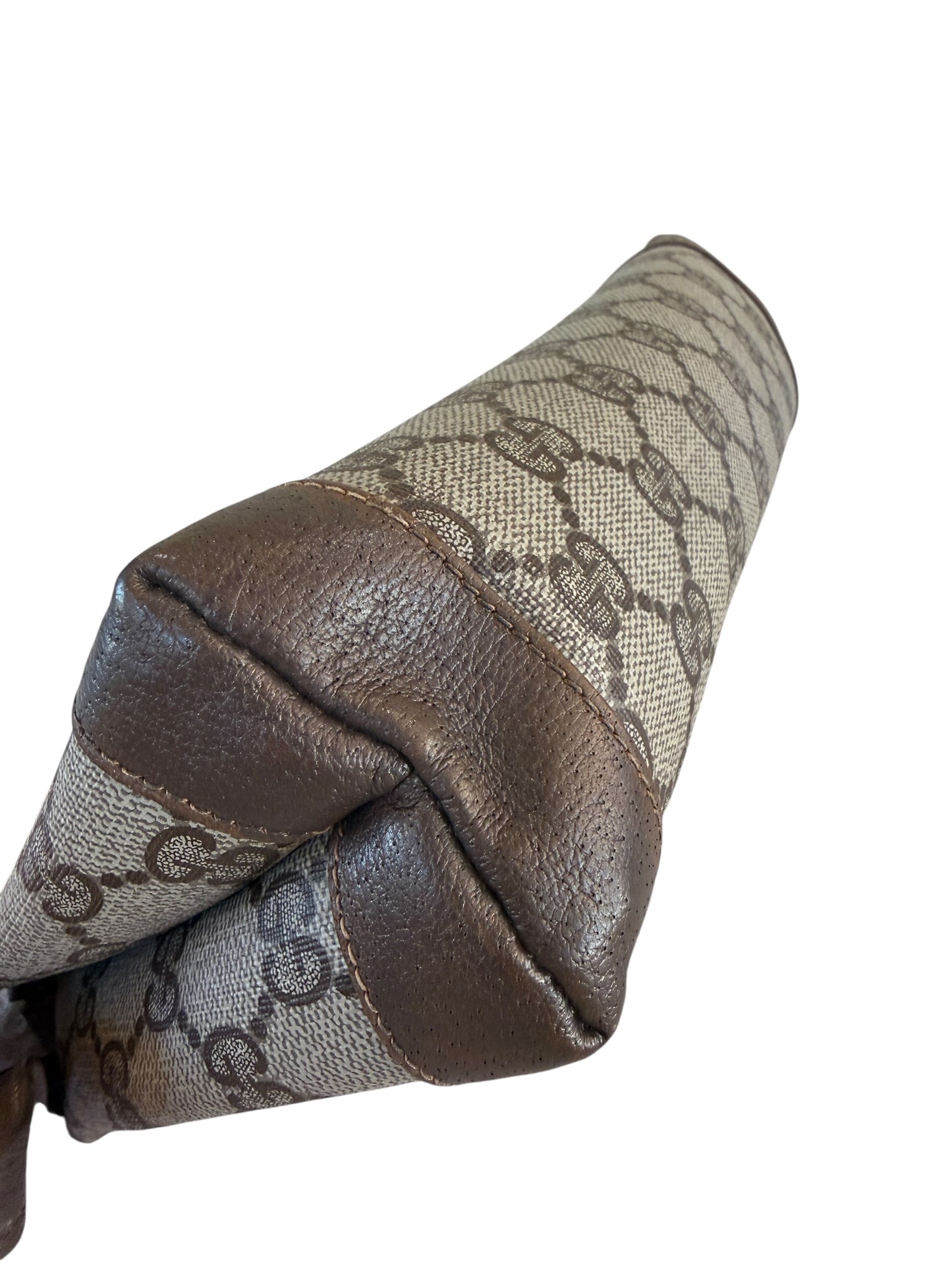 Gucci Vintage Beige Guccissima Coated Canvas Toiletry Pouch