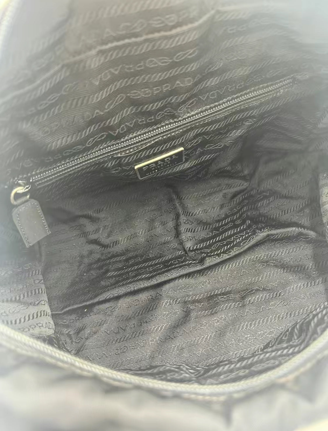 Prada Black Tessuto Nylon Hand Bag w/Lock & Keys