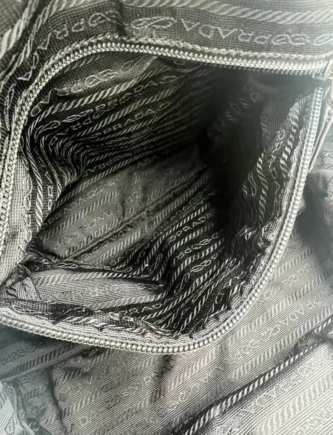 Prada Black Tessuto Nylon Hand Bag w/Lock & Keys