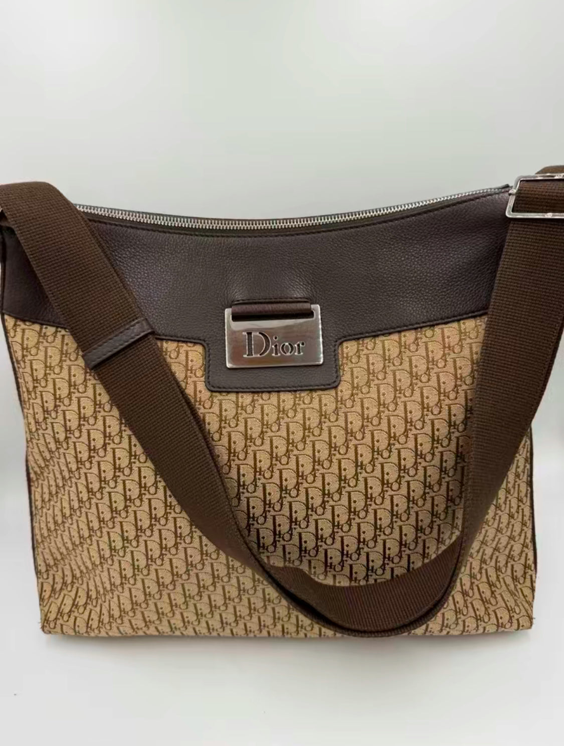 Christian Dior Diorissimo Beige Trotter Shoulder Bag