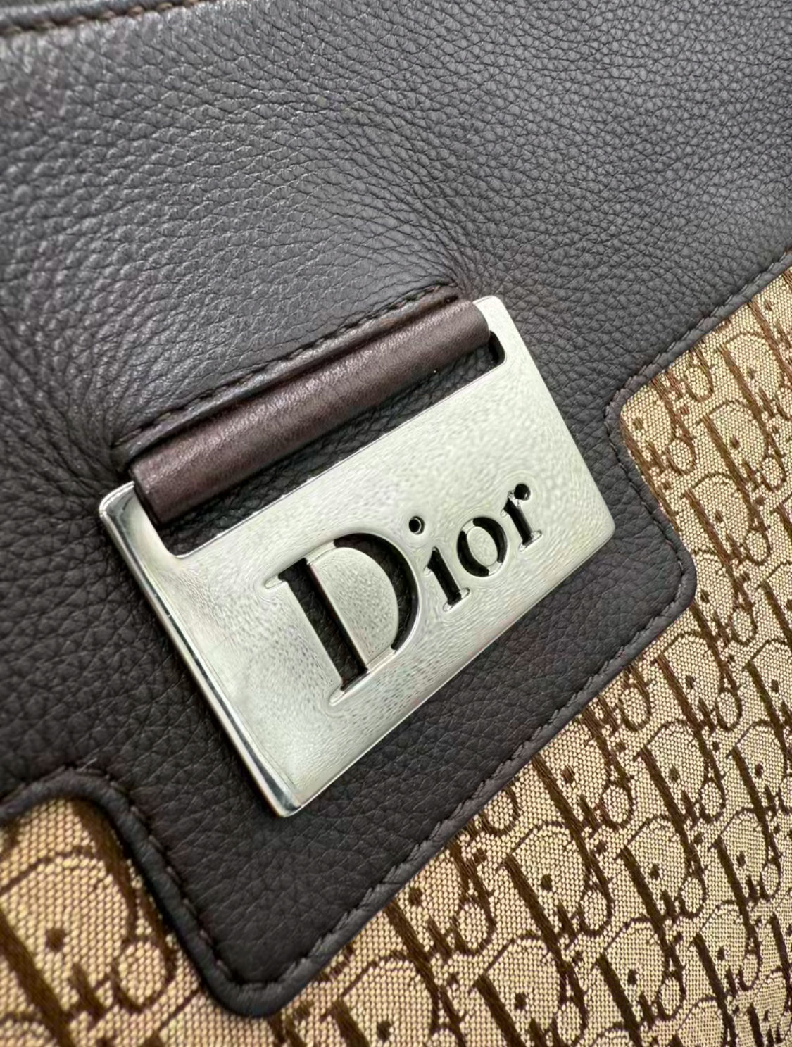 Christian Dior Diorissimo Beige Trotter Shoulder Bag