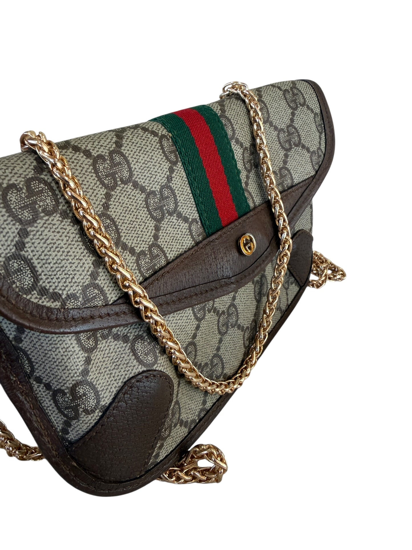 Gucci Vintage Supreme Coated Canvas Sherry Line Pouch