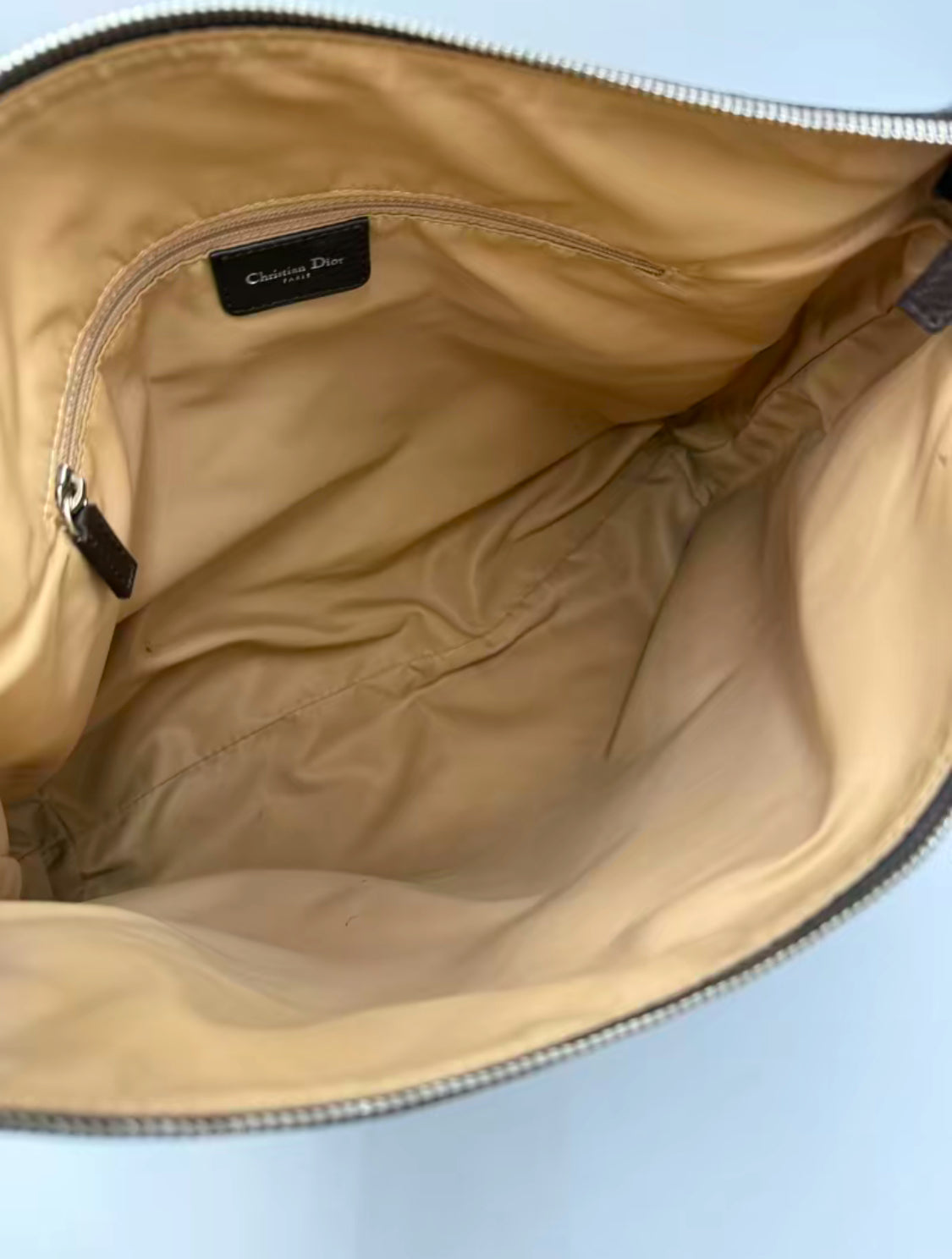 Christian Dior Diorissimo Beige Trotter Shoulder Bag